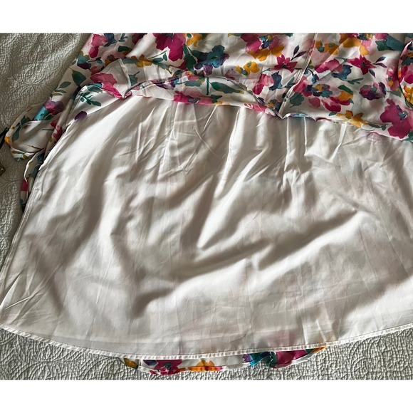 Jessica London Sleeveless V Neck Midi Length Floral Print Dress SZ 28W - Picture 9 of 11